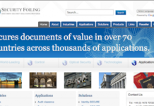 SECURITY FOILING LAUNCHES NEW WEBSITE