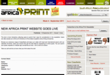 NEW AFRICA PRINT WEBSITE GOES LIVE