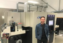 Screen Installs Label Printer