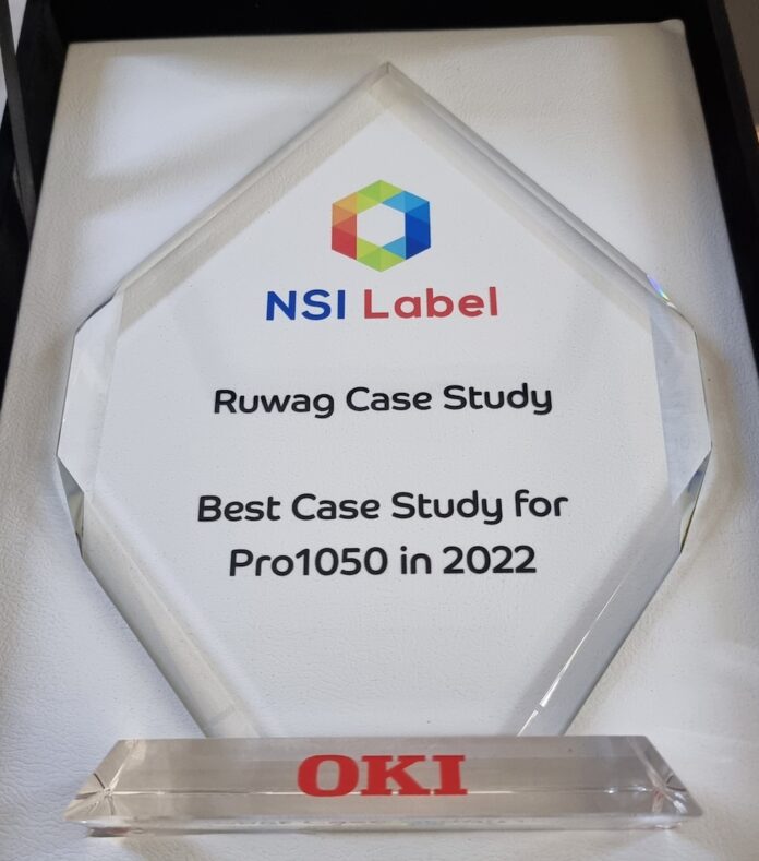 NSI Label Wins OKI Europe’s Best Case Study Award For Work With RUWAG